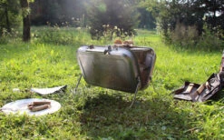 VW Collection T1 Bulli Roestvrij Stalen Houtskool Kist Grill -Outdoor Kampeeruitrusting 392986 2857919