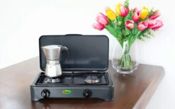 CF Parker 2-pits Gasfornuis Zonder Ontstekingszekering -Outdoor Kampeeruitrusting 397944 2906034