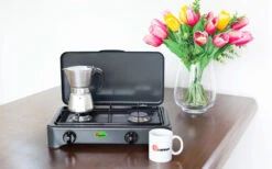 CF Parker 2-pits Gasfornuis Zonder Ontstekingszekering -Outdoor Kampeeruitrusting 397965 2906040