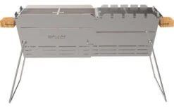 Knister Premium Uitschuifbare Roestvrijstalen Houtskoolgrill Inclusief Spies