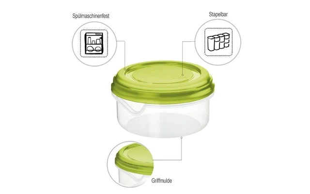 Rotho Fridge Pot Rond/plat Rondo 0,4 Liter Limoengroen 3 Rotho Fridge Pot Rond/plat Rondo 0,4 Liter Limoengroen