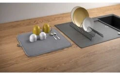 Metaltex Dry-Tex 2-in-1 Afdruiprek Met Microvezelmat Zwart -Outdoor Kampeeruitrusting 497414 3367262 1