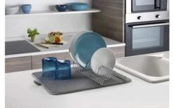 Metaltex Dry-Tex 2-in-1 Afdruiprek Met Microvezelmat Zwart -Outdoor Kampeeruitrusting 497453 3367490 1