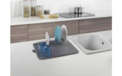 Metaltex Dry-Tex 2-in-1 Afdruiprek Met Microvezelmat Zilver -Outdoor Kampeeruitrusting 497558 3367502