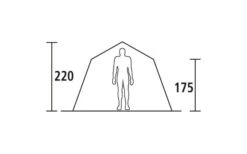 DWT Steile Wandtent Villa 6 -Outdoor Kampeeruitrusting 56252 114514