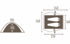 Tambu Binodana 2 Persoons Koepeltent Bruin