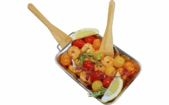 Steuber Grillpannen Set Van 2 Met Elk 2 Bamboe Handvatten