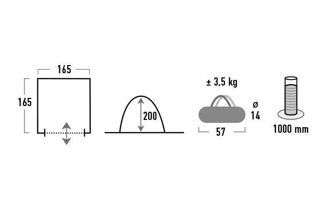 High Peak Multifunctionele Tent Lido 7 High Peak Multifunctionele Tent Lido - Afbeelding 5