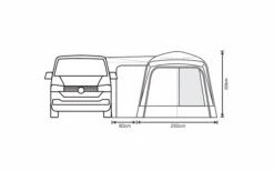 Outdoor Revolution Cayman Midi Air Luifel Laag 180 Tot 210 Cm -Outdoor Kampeeruitrusting 633251 4431479