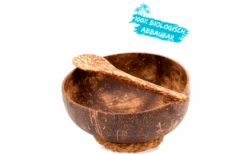 Chinchilla Kokosnootschalen Met Lepel En Houder Set Van 2