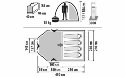 Berger Tent Campo 4 Air Zwart Slaapcabine