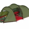 High Peak Falcon 3 LW Lichtgewicht 3-persoons Tunneltent Aluminium Stokken Olijf/rood -Outdoor Kampeeruitrusting 733022 4904012