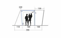 Outwell Jonesville 290 SA Flex Busluifel + ONS Lichtelementenset Bundel -Outdoor Kampeeruitrusting 748541 5008487