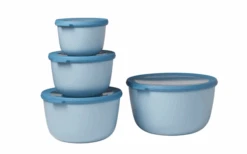 Mepal Cirqula Multi Bowl Set Rond 4 Stuks 500 / 1000 / 2000 / 3000 Ml Nordic Blue -Outdoor Kampeeruitrusting 752736 5025375