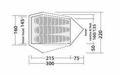 Robens Challenger 3XE Tunneltent Groen -Outdoor Kampeeruitrusting 771893 5131136