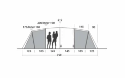 Easy Camp Huntsville Twin 800 Tunneltent Voor 8 Personen -Outdoor Kampeeruitrusting 782501 5172614