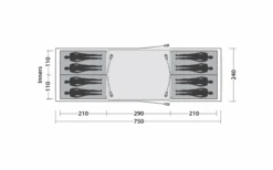 Easy Camp Huntsville Twin 800 Tunneltent Voor 8 Personen -Outdoor Kampeeruitrusting 782504 5172620