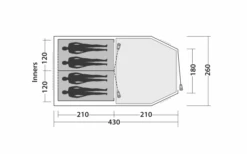 Easy Camp Huntsville 400 Tunneltent Voor 4 Personen -Outdoor Kampeeruitrusting 782846 5185703