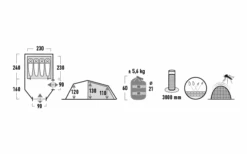 High Peak Tent Goshawk 4 Tunnel Tent -Outdoor Kampeeruitrusting 803042 5244845